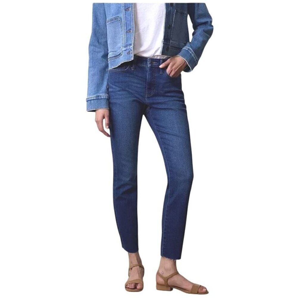 LC Lauren Conrad Womens High Rise Dark Wash 5 Pocket Ankle Skinny Jeans Sz 8 New